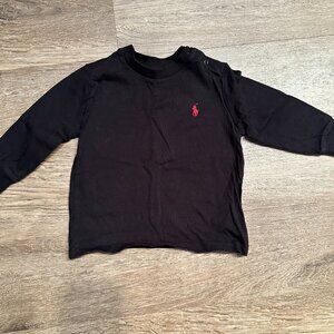 Polo Ralph Lauren Black Long Sleeve Tee Sz 12M